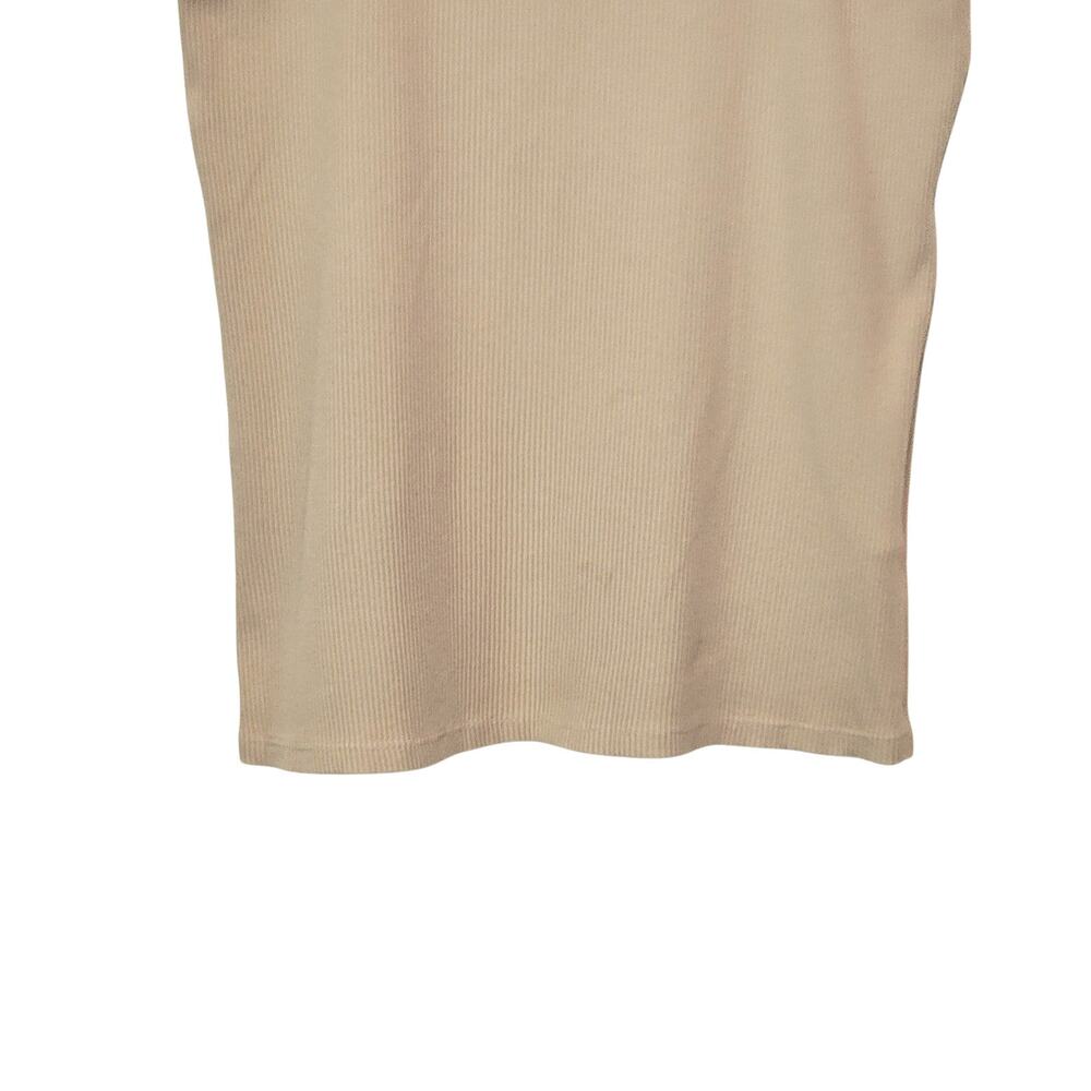 AGOLDE Ribbed Tank Top in Latte Racerback Organic Cotton Casual Summer Beige L - Picture 4 of 9